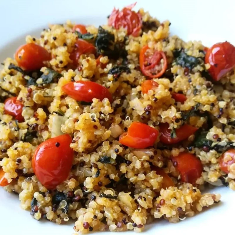 Cherry Tomato and Spinach Quinoa Pilau